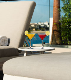 Poolside drinks